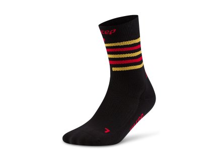 CEP the run limited 2024 3 socks mid cut black red marigold WP7CLK WP8CLK front 1