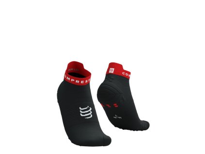 pro racing socks v4 0 run low black core red t2