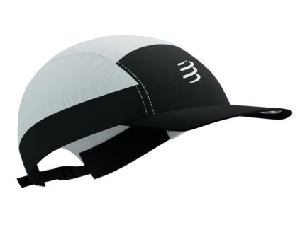 compressport 5 panel light cap white black