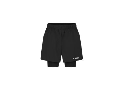Core Run Shorts 2in1 black W5A75T w front 1 white 4to5