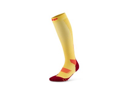 Core Run Socks Tall 5 0 marigold burgundy WP70MR WP80MR front 1 white 4to5