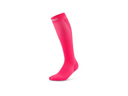 Core Run Socks Tall 5 0 pink WP704R front 1 white 4to5