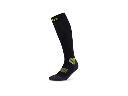 Core Run Socks Tall 5 0 black lime WP70LR WP80LR front 1 white 4to5