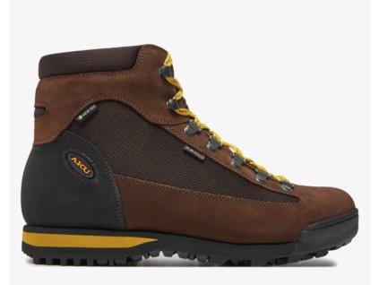 AKU Slope Micro GTX - pánská kožená - hnědá/žlutá
