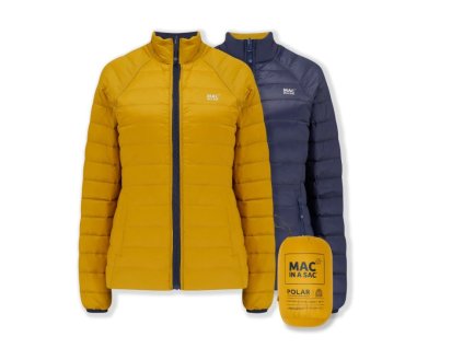 Mac In A Sac Packable Women's Down Jacket, Yellow/Navy
