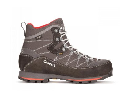 AKU TREKKER LITE III GTX - pánská kožená - šedá/červená