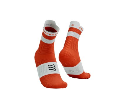 pro racing socks v4 0 run high tigerlily white t1