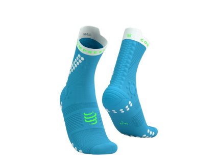 pro racing socks v4 0 trail norse blue neon green t1
