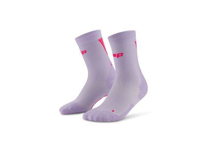 core run ultralight socks mid cut 4 0 lilac pink wp7cpl wp8cpl front 2 white 4to5