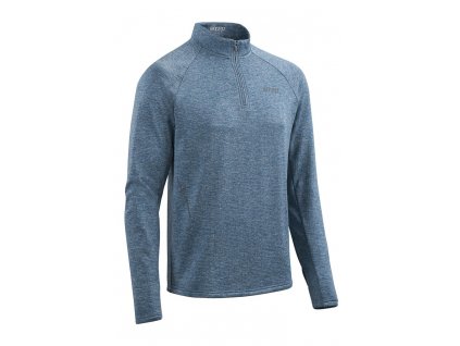 Winter Run Shirt LS blue melange m front