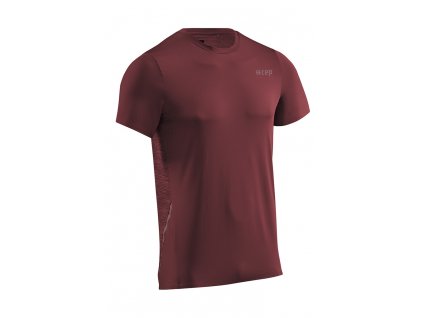 CEP Run Shirt Round Neck SS dark red W11385 m front