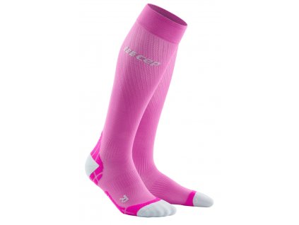 CEP Ultralight Compression Socks pink light grey WP207Y front 2