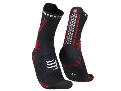 Compressport ponožky Pro Racing Trail - černá/červená