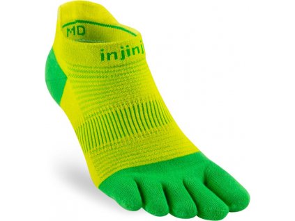 Injinji ponožky RUN no show - žlutá/zelená