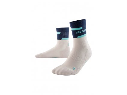 The run socks mid cut v4 blue off white WP2CDR WP3CDR front