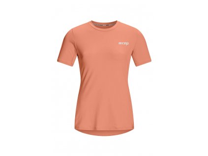 CEP běžecké tričko s krátkým rukávem - dámské -lososová