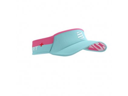 Compressport kšilt VISOR ULTRALIGHT - modrá/růžová