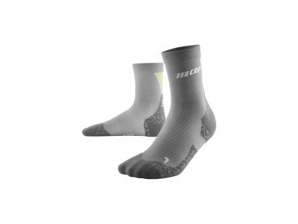 Ultralight socks mid cut v3 grey lime WP7C2Y WP8C2Y front