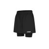 Core Run Shorts 2in1 black W5A75T w front 2 white 4to5