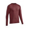 CEP Run Shirt Round Neck LS dark red W11386 m front