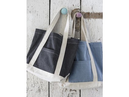 Taška canvas Denim Shopper (Barva Dark Blue Stonewash/Natural, Velikost One Size)