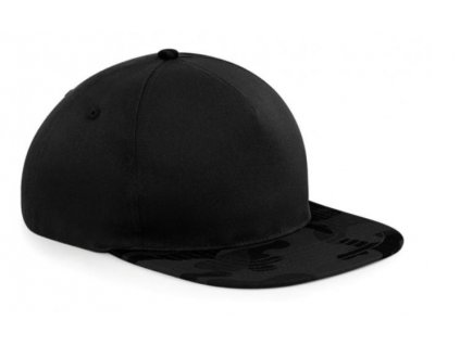 Black midnight camo snapback