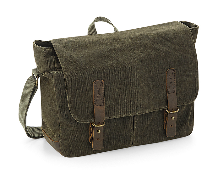 Messenger Heritage Waxed Canvas - olive