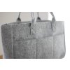 Velká plstěna nákupní taška s kapsami (Velikost One Size, Barva Grey Melange)