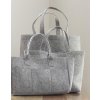 Velká plstěna nákupní taška s kapsami (Velikost One Size, Barva Grey Melange)