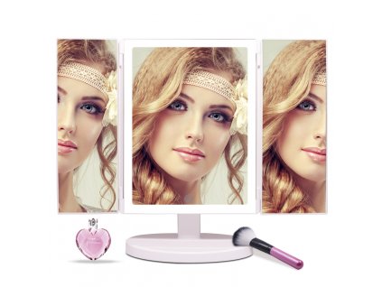 6020 4 bezdoteku tripanelove kosmeticke make up zrcatko s led osvetlenim velke bile