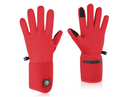 Vyhřívané rukavice na procházky unisex červené Savior vel. XL/XXL