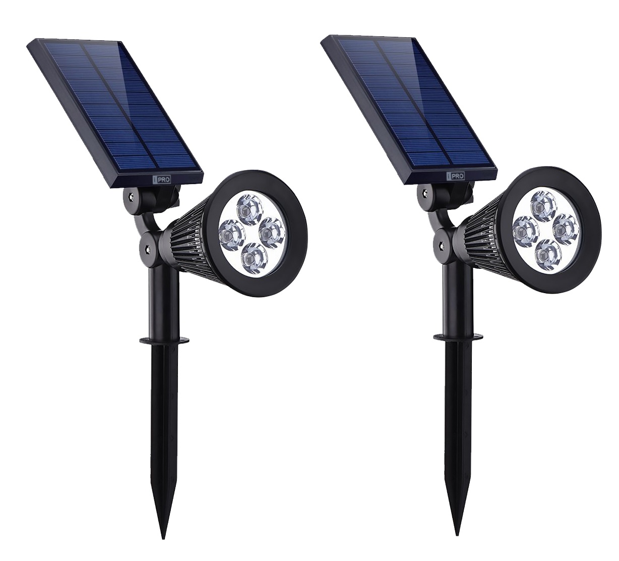 Bezdoteku LEDSolar 4 solární venkovní světlo svítidlo do země 2 ks, 4 LED, bezdrátové, iPRO, 1W, studená barva