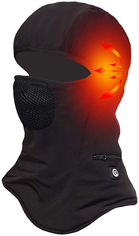 Bezdoteku Vyhřívaná lyžařská kukla maska Savior černá vel. XL