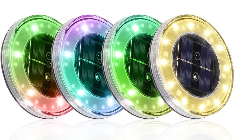 Bezdoteku LEDsolar venkovní světlo k zapíchnutí do země senzor Multicolor 4 ks, 18 LED, bezdrátové, iPRO, 1W, teplá barva