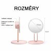 6023 5 bezdoteku led kosmeticke makeup zrcatko balet nabijeci ruzove
