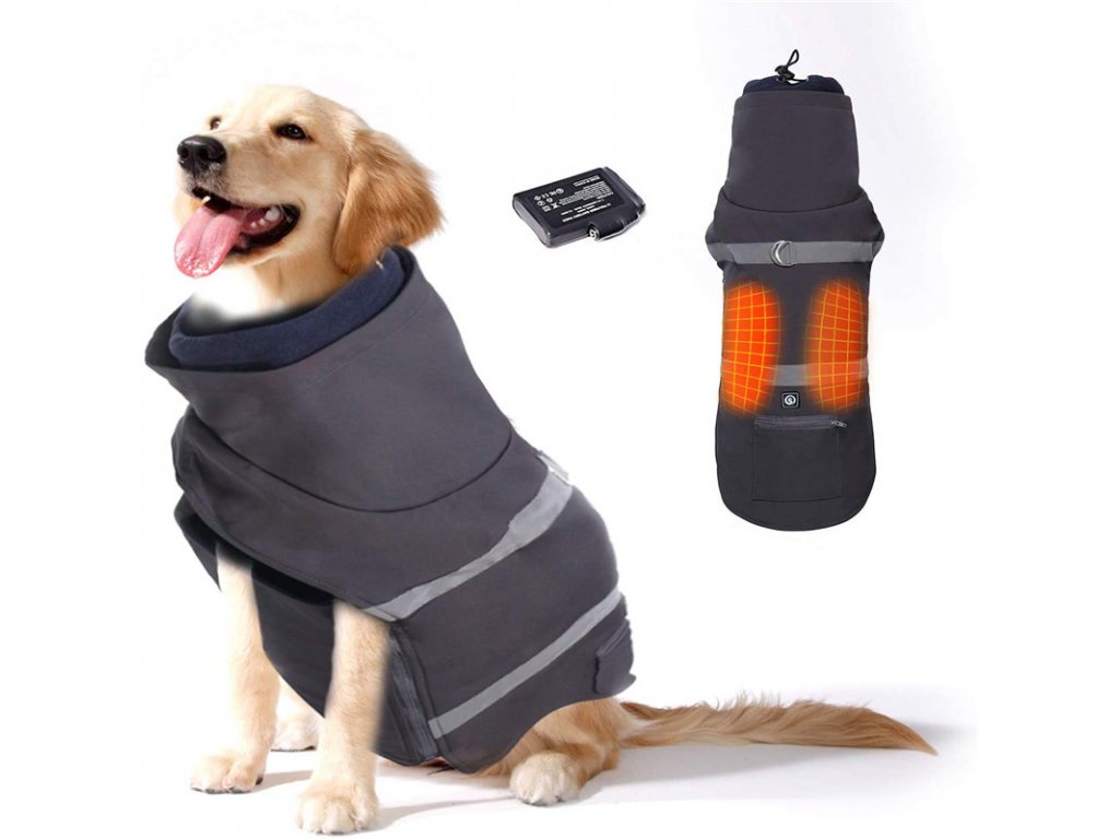 Vyhrievaný oblečenie pre psov Savior šedý vel. XL