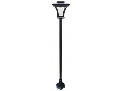LEDSolar hliníkový lampáš stojací, so senzorom, bezdrôtové, iPRO, 20W, studená farba