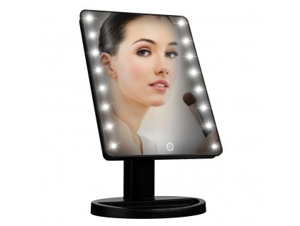 6002 bezdoteku kosmeticke make up zrcatko s led osvetlenim cerne