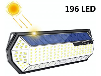 6287 bezdoteku ledsolar 196 solarni venkovni svetlo svitidlo 196 led se senzorem bezdratove 4w studena barva