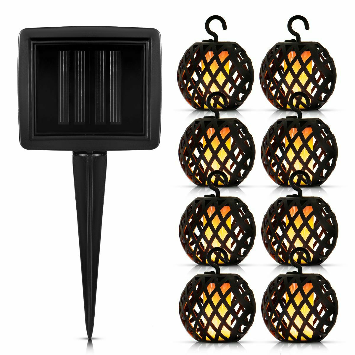 Bezdoteku LEDSolar FireFly solárne reťaz s 8 guľami, IPRO, 1W, teplá farba