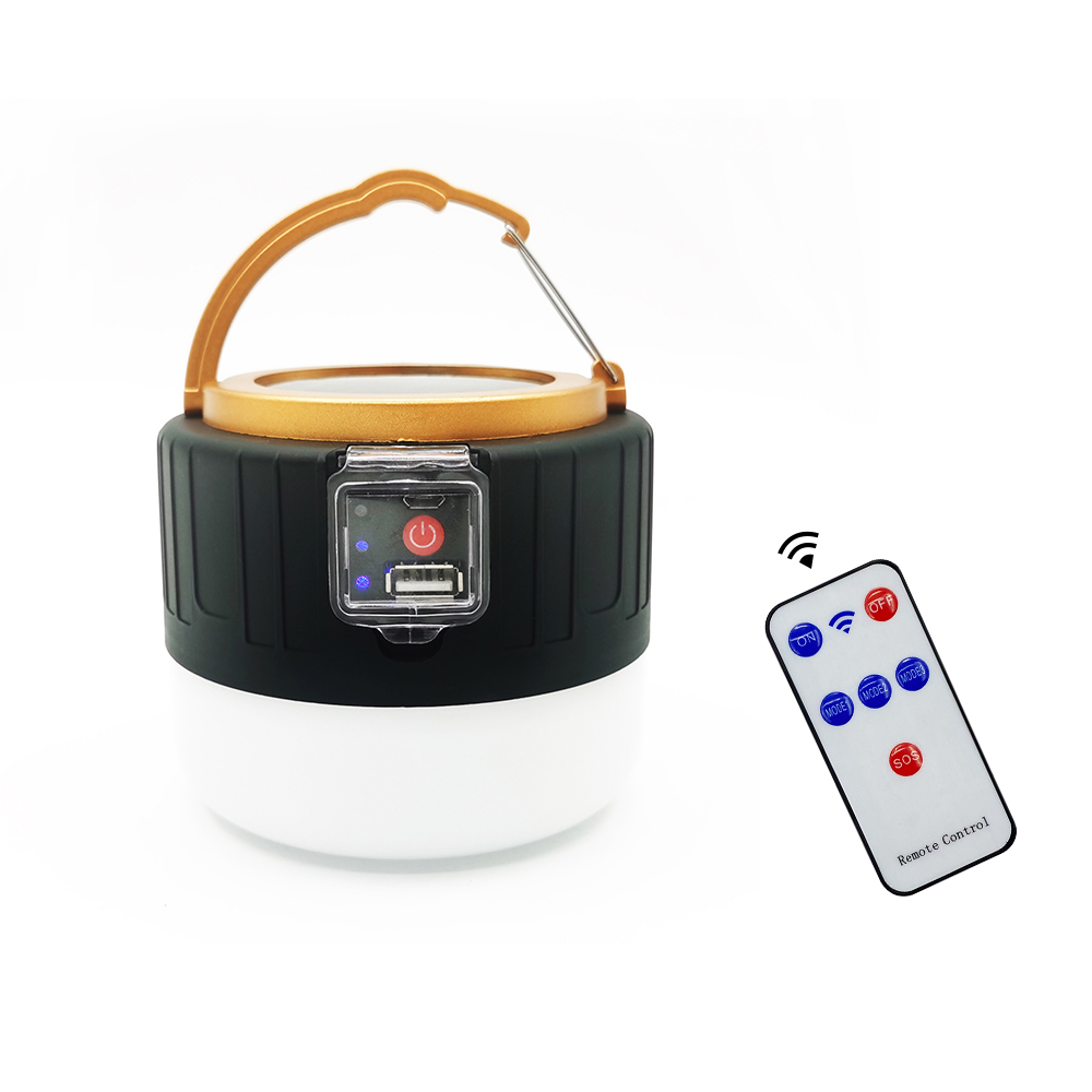 Bezdoteku LED solárne kempingové svetlo s USB čiernej, iPRO, 3 W, neutrálna biela