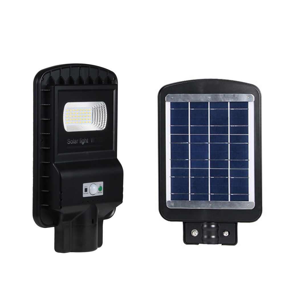Bezdoteku LEDSolar verejne osvetlenie pouličná lampa 20W, so senzorom, bezdrôtové, iPRO, studená farba