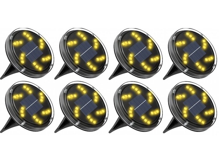 Bezdoteku LEDsolar vonkajšie svetlo na zapichnutie Star 8 ks, 18 LED, bezdrôtové, iPRO, 1W, teplá farba, 12 LED, bezdrôtové, iPRO, 1W, teplá farba