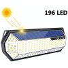 6287 bezdoteku ledsolar 196 solarni venkovni svetlo svitidlo 196 led se senzorem bezdratove 4w studena barva