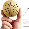 hluru super mini hl3 6 jazyckovy buben ocelovy tongue drum 3 6 tonu 8cm zlata
