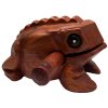 Luckstone Guiro dřevěná žába hudební nástroj 17x10x10 cm