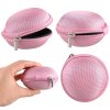 ruzove puzdro z nylonových vlákien na slúchadlá pecky do usi