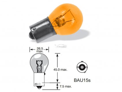 154617 autozarovka py21w 12v bau15s oranzova elta
