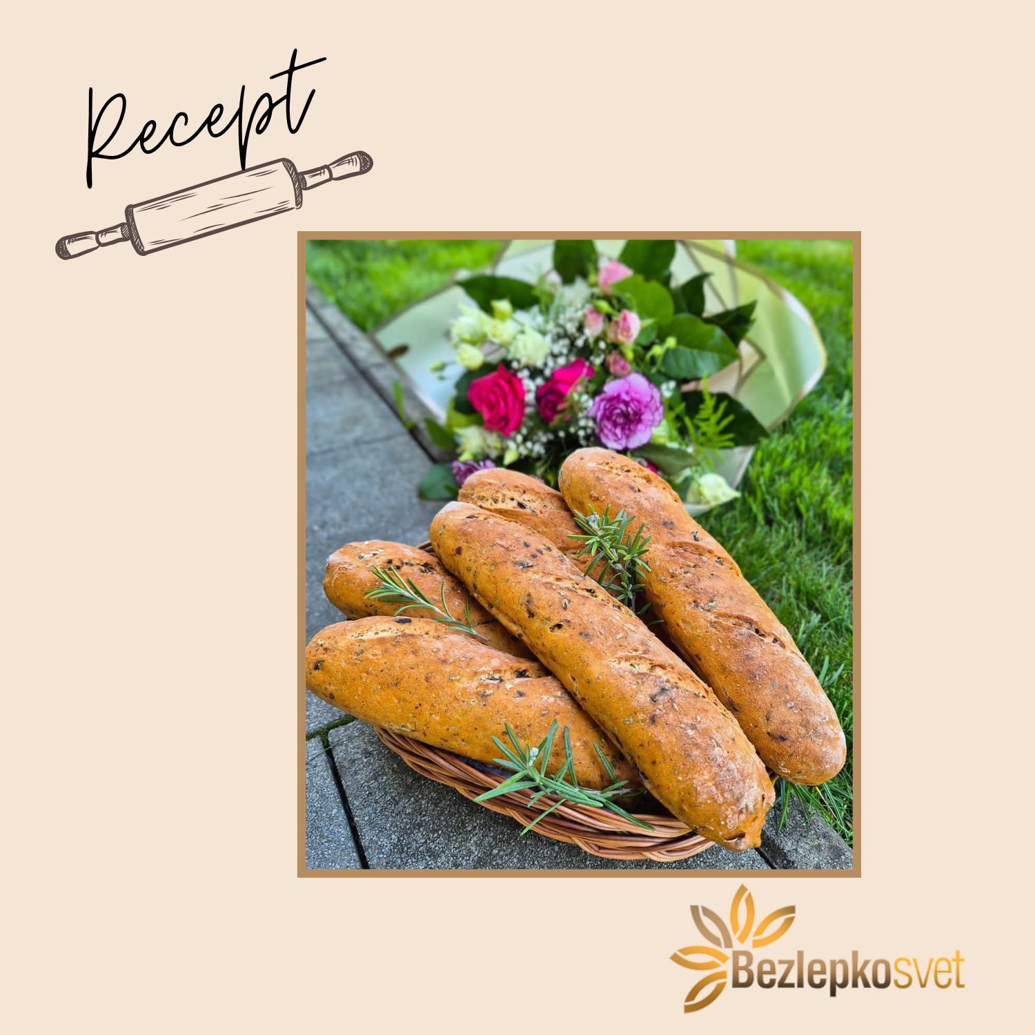 BAGETY S ROZMARÍNOM A SUŠENÝMI PARADAJKAMI