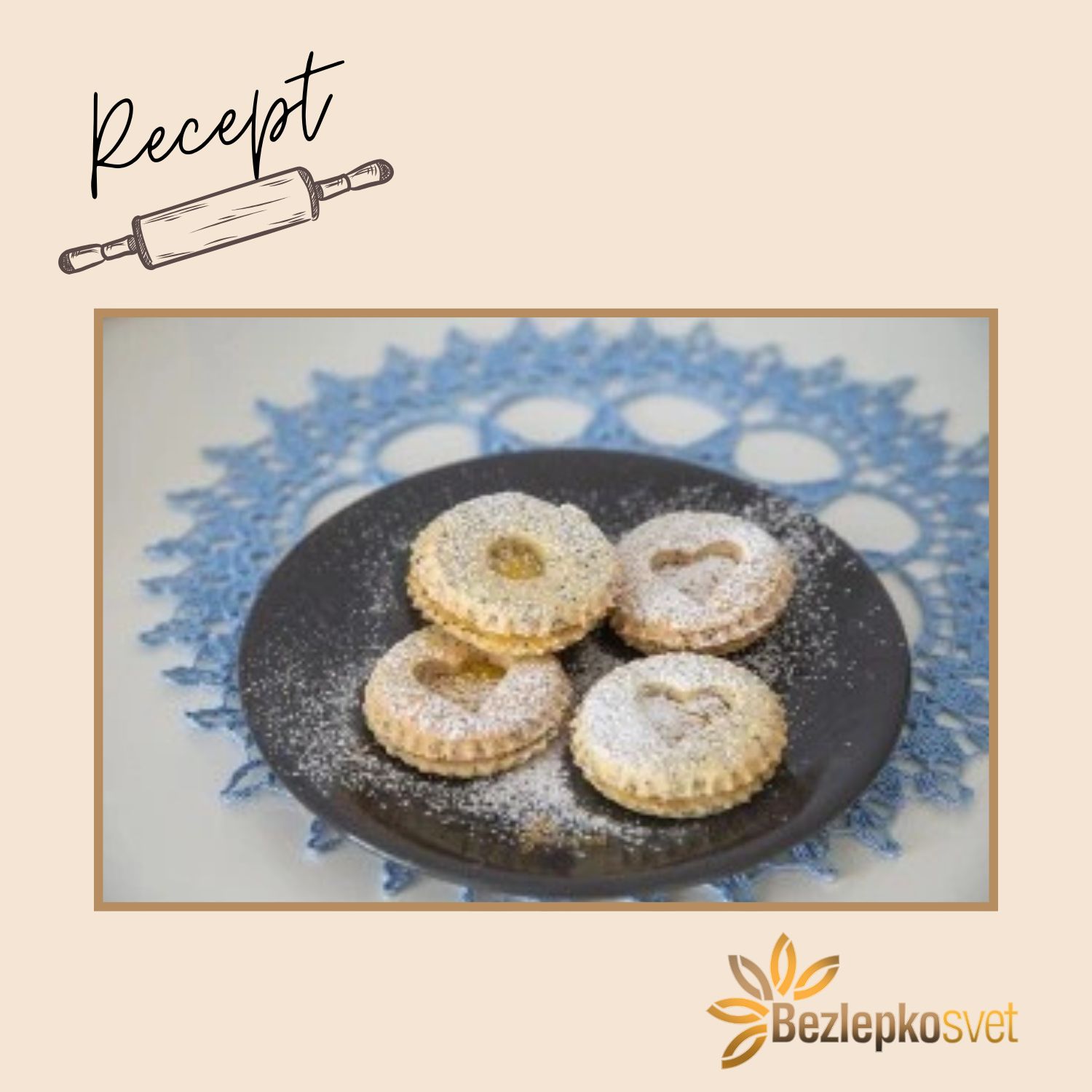 Linecké s makom a s citronovou plnkou